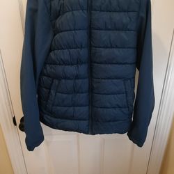 Calvin Klein Mixed Media Puffer Jacket