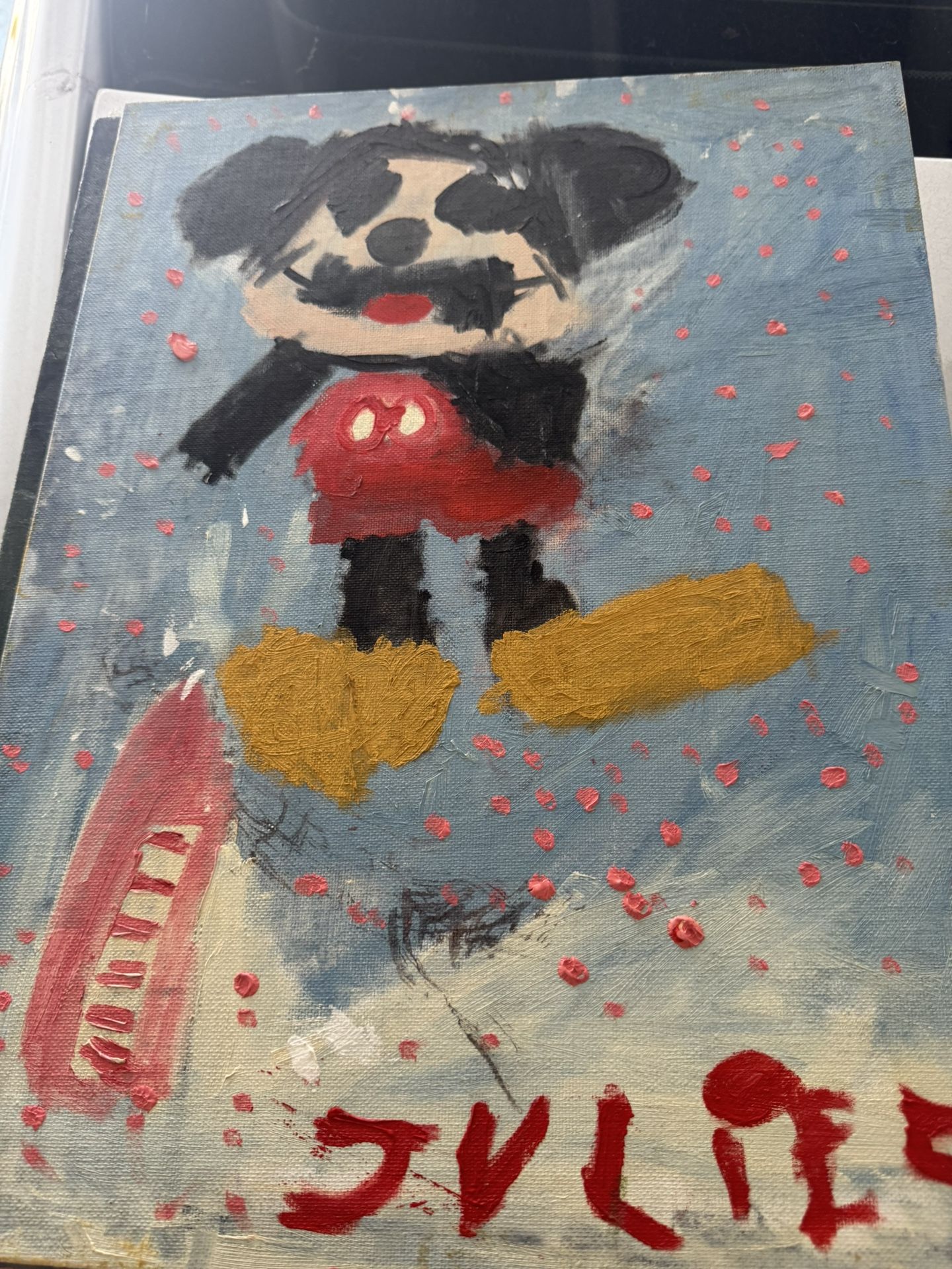 Mickey With A Twitchy Oil Painting