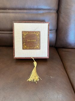 24K Gold Foil Cross of Jesus Frame 4 times 3 Inches 