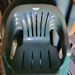 Plastic outside chairs and table/ resin base made in the USA