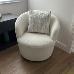 Upholstered Swivel Barrel Chair