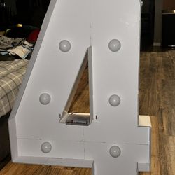 Cardboard Number Sign 