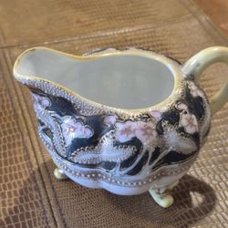 Vintage nippon, hand painted bone, china, sugar, bowl, and creamer