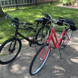 (His) Cannondale and (Hers) Liv bike + Rack