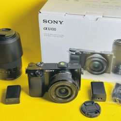 Sony a6100 Mirrorless Camera Kit w/ 16-50mm + 55-210mm Lenses
