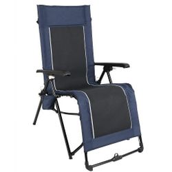 Ozark Trail Quad Zero Gravity Lounger Camping Chair, Blue