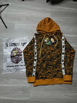 BAPE x MCM Camo Full-Zip Hoodie