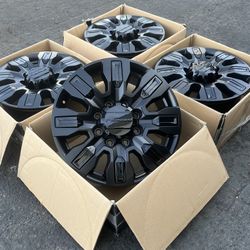 “20 GMC Sierra 2(contact info removed) Denali Satin Black Rims/Wheels (Exchange available)