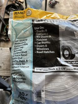 Vanco weatherstripping for truck canopies