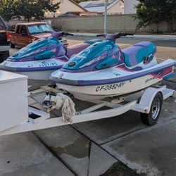 2" Yamaha Wave Adventures 2"Three Seaters1100cc And Trailer. Excellent Condition Had Them Detailed 🤑💰🤑💰🤑