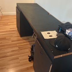 Black Desk With Drawers