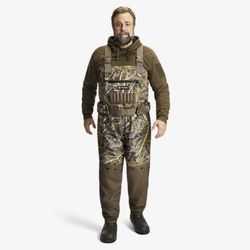 AquaWade Men's Breathable Waders | Lightweight Waterproof Camo Durable Nylon Hu Bibs | Bootfoot Chest Waders with Insulated Boots for size 12 Brand Ne