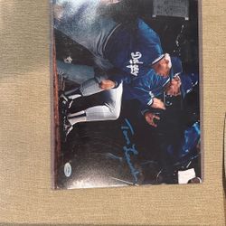 LA DODGERS TOMMY LASORDA AUTO SIGNED 11x14 Picture Photo PSA COA