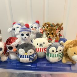Christmas Holiday Beanie Babies Stuffed Animals Stocking Stuffer 