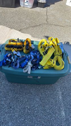 Ratchet straps 12 heavy, med, and light to medium duty