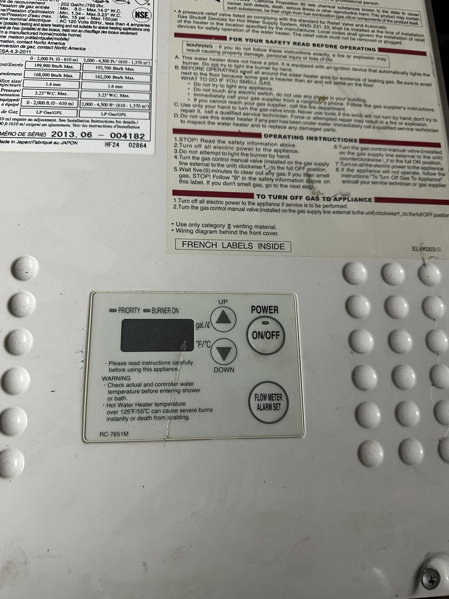 Noritz Residential Tankless Water Heater