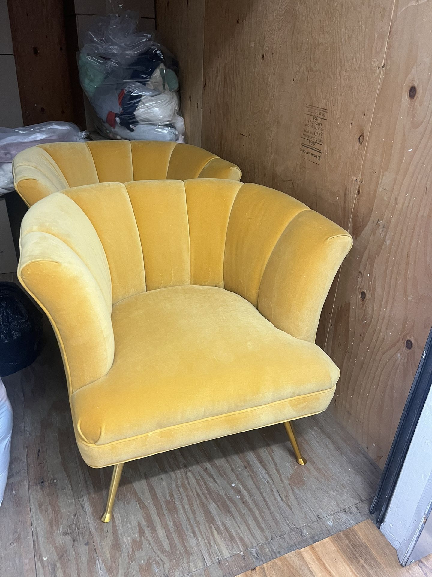 Anthropologie Velvet Chair Pair