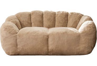 Special Offer - 72in Two Seater Wide Bean Bag Sofa (Khaki) New in Box