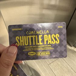 (1) Shuttle Pas Weekend 1 Coachella