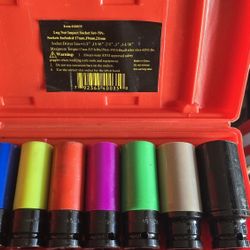Lug Nut Socket Set, 1/2 Drive 7 piece Set.