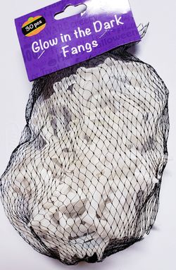 Halloween vampire glow in the dark fangs New