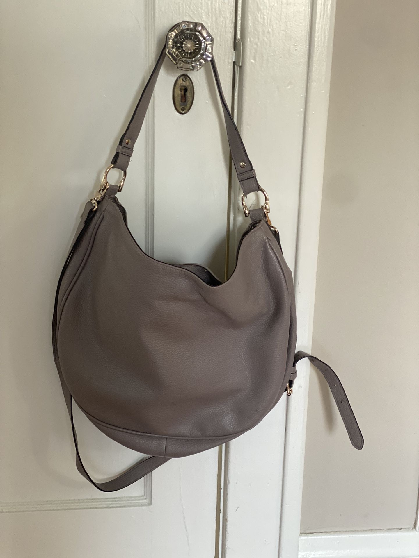 Light Grey Crossbody Shoulder Bag Purse
