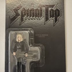 SUPER 7 REACTION FIGURES. SPINAL TAP. NONE MORE BLACK. DAVID ST. HUBBINS. 3.75 " ACTION FIGURE.