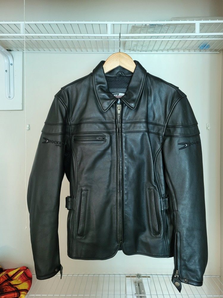 Joe Rocket Unisex Leather Motorcycle Jacket Size L