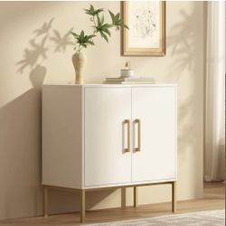 Ansel Modern Minimalist Matte White Sideboard/TV Stand