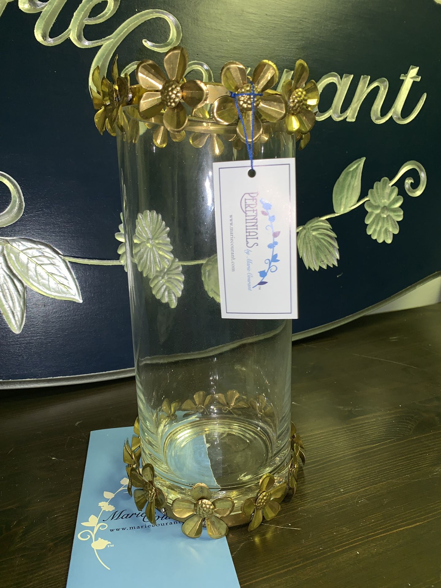 Flower Vase with Bronze Flowers