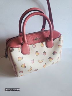 Coach  item is the Coach Mini Bennett Satchel with Mixed Fruit Print