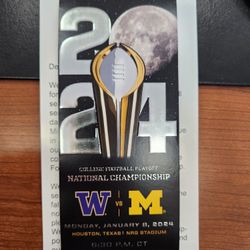 U Of M 2023 commremitive ticket For the championship game