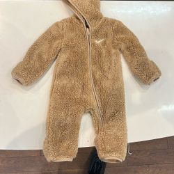 6 Month FUZZY NIKE ONESIE 