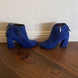 Beautiful Blue Suede Boots