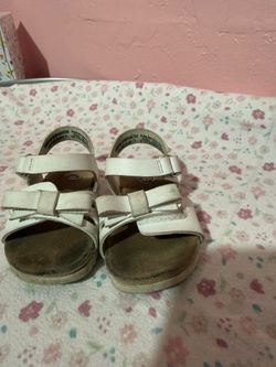 white sandals