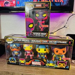 Funko Pop SPIDER-MAN IRON MAN CAPTAIN AMERICA THOR DR STRANGE - TARGET EXCLUSIVE