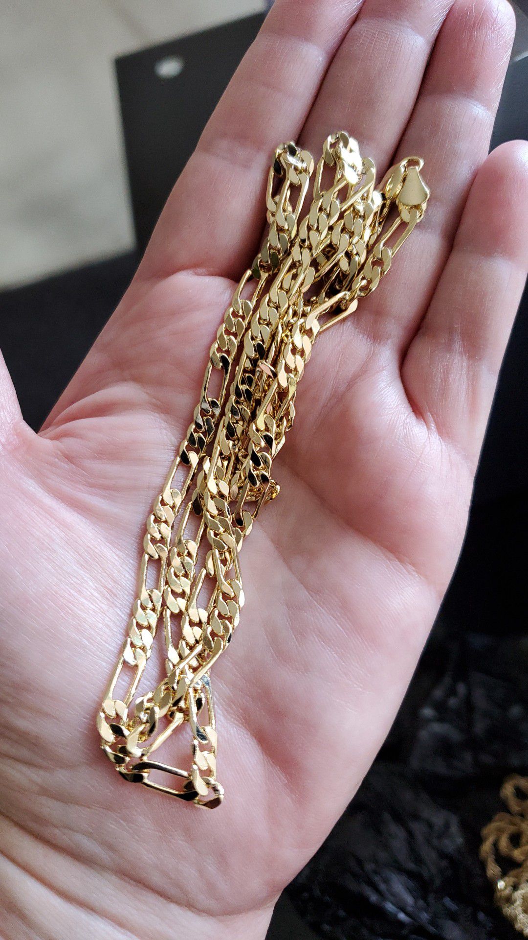 30 inch 14k Gold plated link chain