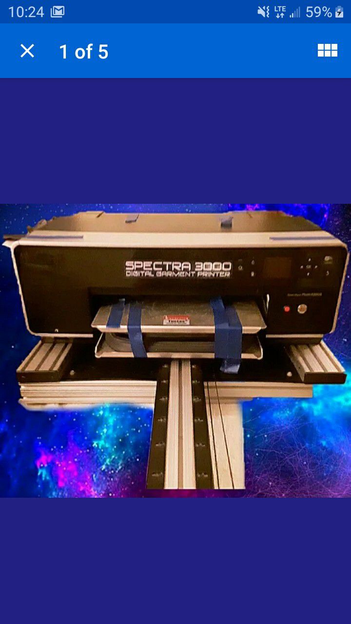 Spectra 3000 direct to garment printer