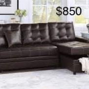 New Sleeper Sectional Couch ! Free Delivery 🚚 ! Zero Down Financing ! 