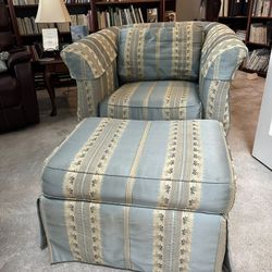 Thomasville upholstered chair And Ottoman