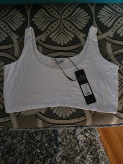 Fashion Nova White Crop Tank Top