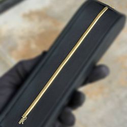 Jewelry 14k yellow gold fancy snake bracelet 7.75" 4.00mm width