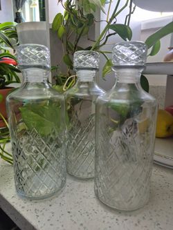 Glass bottle for Whiskey or Candy or Flowers