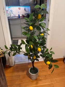 Artificial Potted Lemon Tree