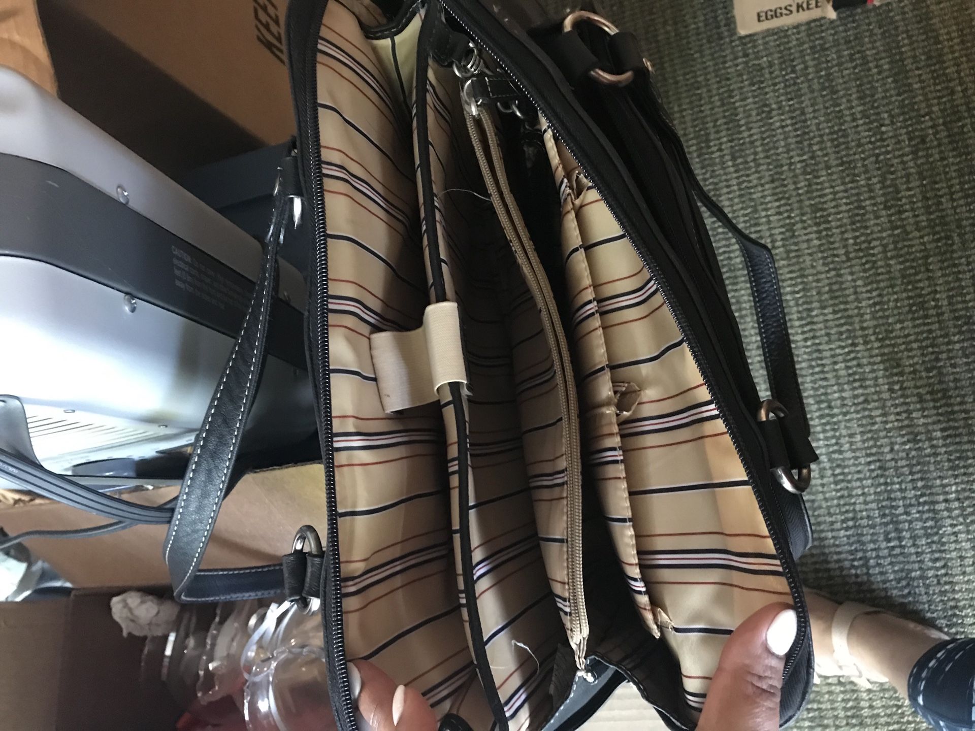 Leather woman’s briefcase