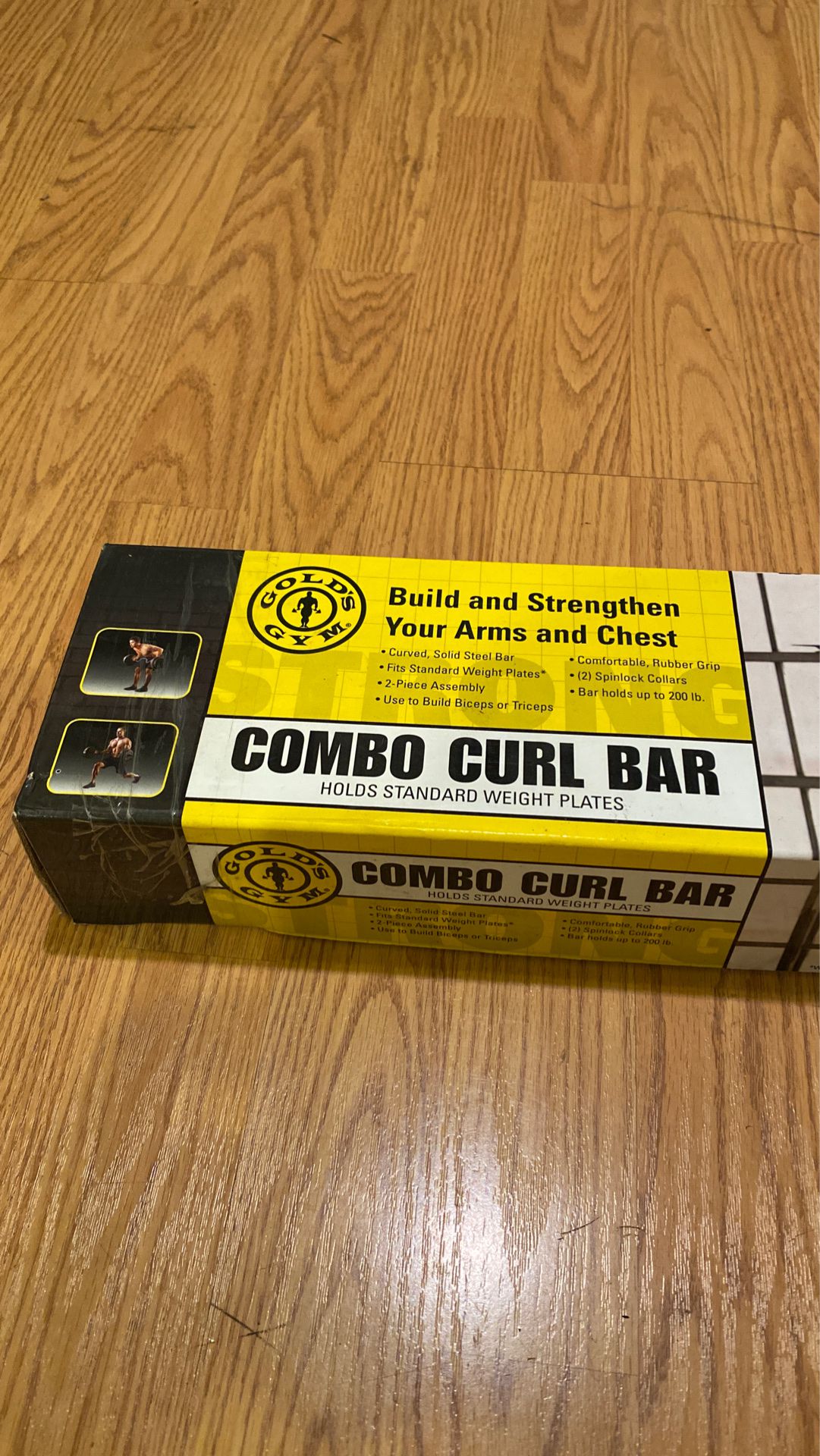 New Gold’s Gym - Combo Curl Bar (holds standard weight plates)
