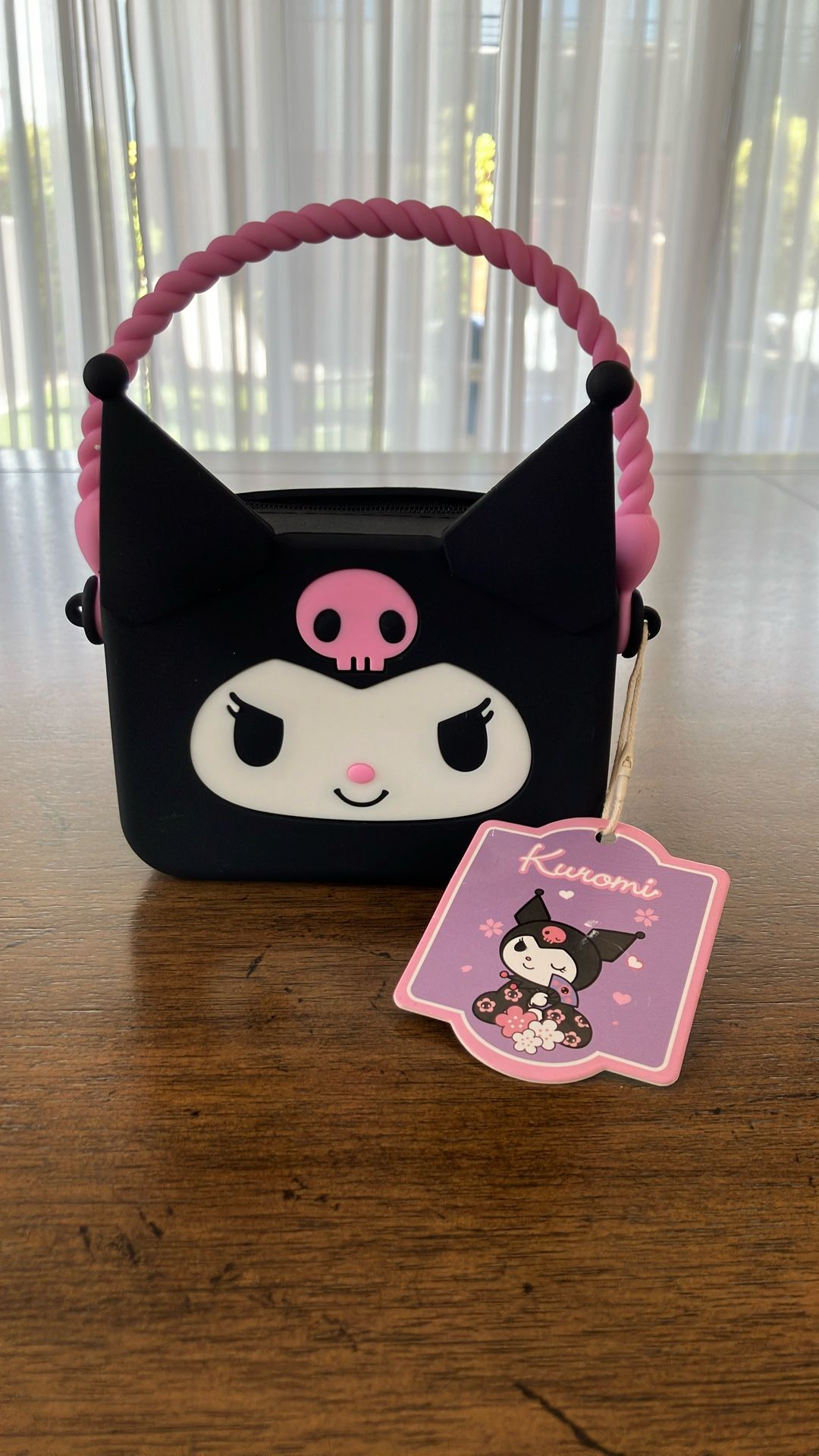 NWT Authentic Sanrio Kuromi Silicone Handbag – Black & Pink Punk Aesthetic