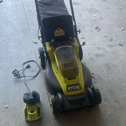 Ryobi Mower And Battery
