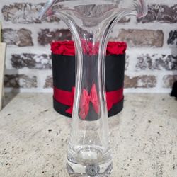 Glass Flower Vase Brand New In Gift Box No Scratches