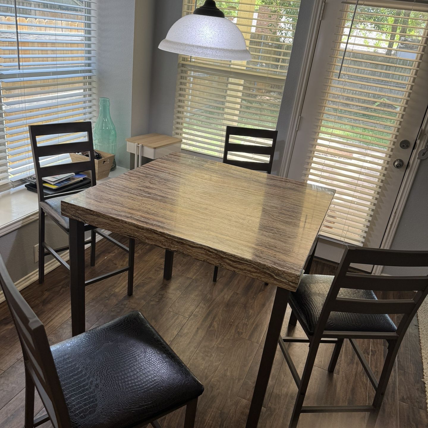 Brown Dining Table W/ Chairs